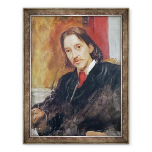 Tablou inramat - William Blake Richmond - Portret De Robert Louis Stevenson 1850-1894 1886, 70 x 90 cm