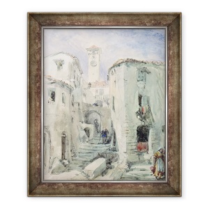 Tablou inramat - William 'Crimea' Simpson - Turnul Vechi de la Cannes, 70 x 85 cm