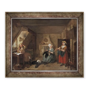 Tablou inramat - William Hogarth - Poetul in dificultate, 50 x 60 cm