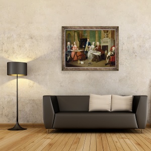 Tablou inramat - William Hogarth - Portretul unei Familii, 70 x 90 cm - Img 2
