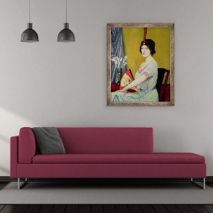 Tablou inramat - William Strang - Fanul Japonez, 50 x 60 cm - Img 2