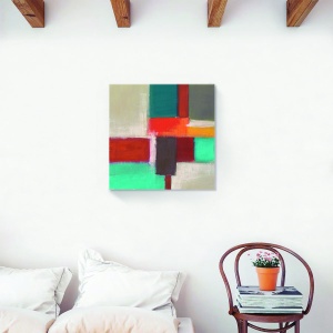 Tablou decorativ canvas abstract multicolor 60x60 cm