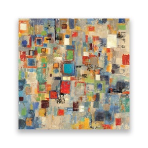 Tablou Canvas - Abstract, Pepit, Multicolor, Vintage, 60 x 60 cm