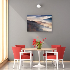 Tablou canvas - Aceste momente magice, Peisaj, Ceata, Toamna, Dimineata, 80 x 120 cm - Img 4