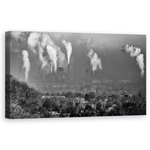 Tablou canvas - Aerul Pe Care il Respiram, Lumina, Smog, Aer, Poluare, Oras, 50 x 100 cm