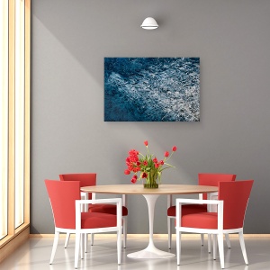 Tablou canvas - Albastru Plin De Spirit, Albastru, Gheata, Abstract, Cioburi, 80 x 120 cm - Img 4