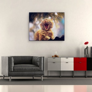 Tablou canvas - Alinare De Primavara, Pisica, Pet, Animal, Umor, 60 x 75 cm - Img 2