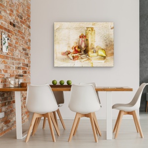 Tablou Canvas - Amintiri Dulci, Natura Moarta, Bucatarie, Sticla, Fructe, Sticla, 60 x 80 cm - Img 4