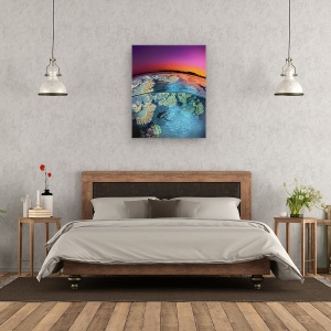 Tablou canvas - Amurg La Reciful De La Marea Rosie, Sub Apa, Colorat, 60 x 75 cm - Img 3