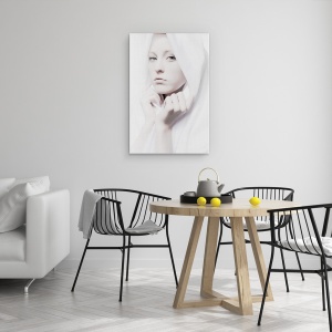 Tablou canvas - Anne, Portret, Fata, Alb, Punct, 40 x 60 cm - Img 4