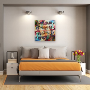 Tablou Canvas - Annecy 4, Colorat, Abstract, 60 x 60 cm - Img 3