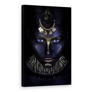Tablou canvas - Aur De Maya, Oameni, Trib, Portret, Bodyart, Aur, 40 x 60 cm