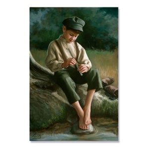 Tablou Canvas - Baietel cu fluier, 60 x 90 cm