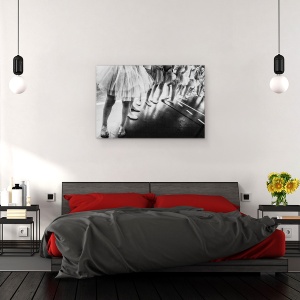 Tablou canvas - Balerina, Balet, Alb-Negru, Dansatoare, 40 x 60 cm - Img 3
