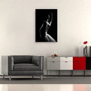 Tablou canvas - Balet, Balerina, Balet, Intuneric, Punct, Punct, 40 x 60 cm - Img 2