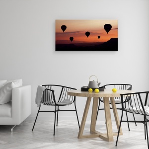 Tablou canvas - Balon Cu Aer Cald, Baloane, Grafic, 50 x 100 cm - Img 4