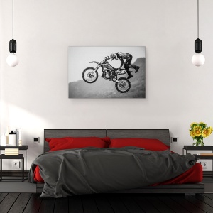 Tablou canvas - Batalia Transcendentei, Actiune, Pozeaza, Truc, Bicicleta, 60 x 90 cm - Img 3