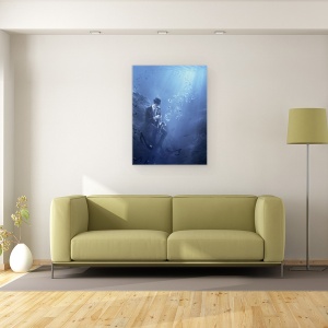 Tablou canvas - Blues, Albastru, Blues, Bule, Muzica, Muzician, 60 x 80 cm - Img 4