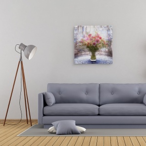Tablou canvas - Buchet, Vaza, Floare, 90 x 90 cm - Img 2