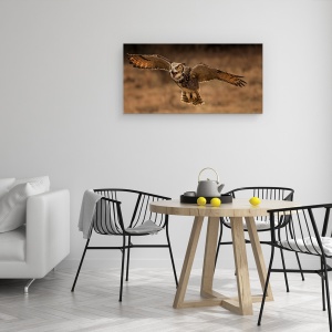 Tablou canvas - Bufnita Mare Cu Coarne, Panorama, 50 x 100 cm - Img 4