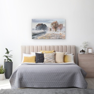 Tablou canvas - Cald Si Rece, Peisaj, Iarna, Inghet, Rece, Flux, 50 x 80 cm - Img 3