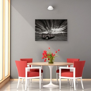 Tablou canvas - Camion Vechi , Camion, Masina, Automobil, Ruginit, Abandonat, 60 x 90 cm - Img 4