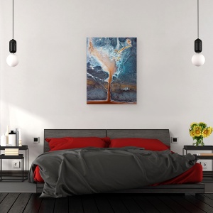 Tablou canvas - Campuri de Sare, Aerial, Deasupra, Peisaj, 75 x 100 cm - Img 3
