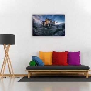Tablou canvas - Castelul Bojnice, Arhitectura, Pasari, Vechi, 40 x 60 cm - Img 2