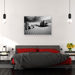 Tablou canvas - Confruntare, Gard, Nisip, Dune, Rusia, Kaliningrad, 60 x 90 cm - Img 3