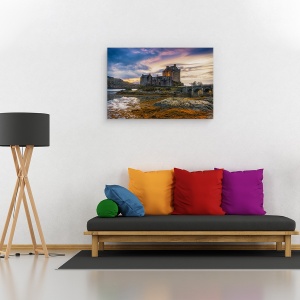 Tablou canvas - Culori Halloween, Castel, Vechi, Istorie, Pod, 40 x 60 cm - Img 2