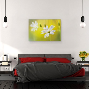Tablou canvas - Cusatura, Vara, Macro, Floare, Moale, 80 x 120 cm - Img 3