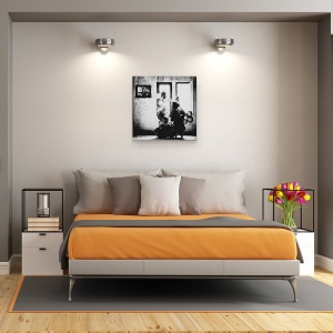 Tablou canvas - Dansand Cu Singuratea, Stare De Spirit, Alb-Negru, Baloane, Contrast, 90 x 90 cm - Img 3