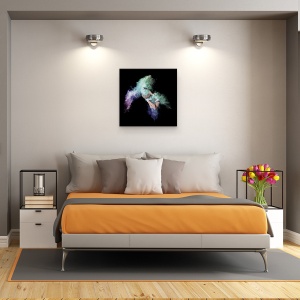 Tablou canvas - Dansatoare Cosmica, Praf, Faina, Fum, Salt, Gimnast, 60 x 60 cm - Img 3