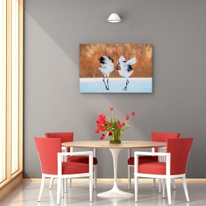 Tablou decorativ canvas Dansul Iubirii cu cocori, decor interior