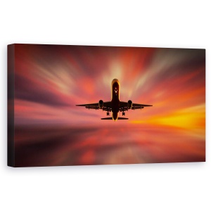 Tablou canvas - Debarcare Colorata, Avion, Aterizare, 50 x 100 cm