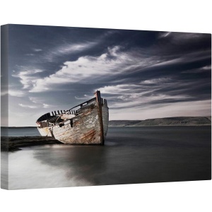 Tablou canvas - Destinatie Finala, Islanda, Barca, Batran, Abandonat, Mare, Apa, 40 x 60 cm