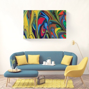 Tablou decorativ canvas abstract colorat 60x90 cm