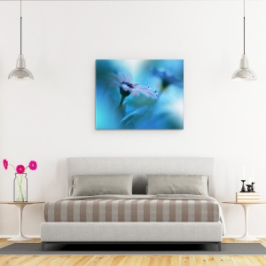 Tablou canvas - Dincolo De Aparente, Macro, Picatura, Apa, Floare, Reflectie, 60 x 75 cm - Img 3