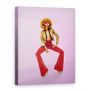 Tablou canvas - Disco Glamour, Model, Fata, Studio, Fulger, Pop Art, 50 x 70 cm