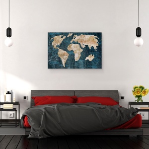 Tablou canvas - Diverse, Harta, Pamant, Continente, 60 x 90 cm - Img 3