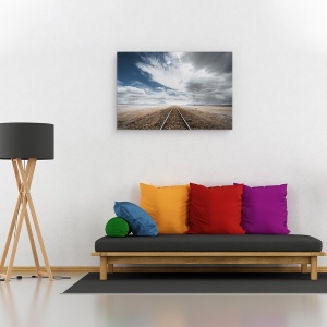 Tablou canvas - Drumul Cel Lung, Bolivia, Calatorie, Cale Ferata, Perspectiva, 60 x 90 cm - Img 2