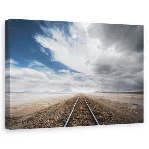 Tablou canvas - Drumul Cel Lung, Bolivia, Calatorie, Cale Ferata, Perspectiva, 40 x 60 cm