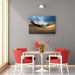 Tablou decorativ modern living canvas cu peisaj de dune și plajă