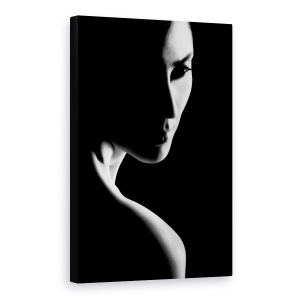 Tablou canvas - Ea, Portret, Curba, Lumina, Umbra, Femeie, 60 x 90 cm
