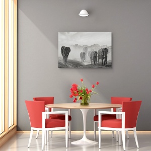 Tablou canvas - Emotie de o clipa, Nature, Elefanti, Salbatice, Kenya, 80 x 120 cm - Img 4