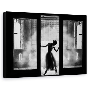 Tablou canvas - Esti Gata, Performanta, Portret, Alb-Negru, Fata, Skirt, 80 x 120 cm