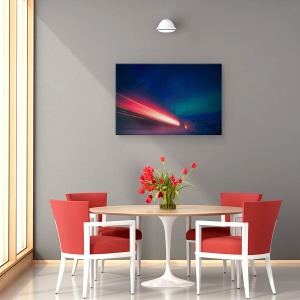 Tablou canvas - Expresul Polar, Expres, Tren, Aurora, Craciun, 80 x 120 cm - Img 4