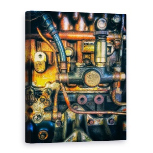 Tablou canvas - Fabricate In Japonia, Industrie, Motor, Metal, 75 x 100 cm