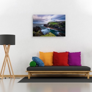 Tablou canvas - Farul Fanad, Far, Arhitectura, Marina, Turn, Casa, 80 x 120 cm - Img 2
