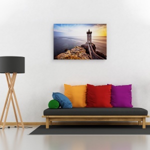 Tablou canvas - Farul Kermorvan, Far, Mare, Ocean, Apa, Coasta, 60 x 90 cm - Img 2